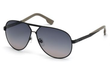 Image of Diesel DL0078 Sunglasses - Matte Black Frame Color, Gradient Smoke Lens Color