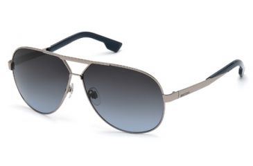 Image of Diesel DL0078 Sunglasses - Shiny Light Ruthenium Frame Color, Gradient Blue Lens Color