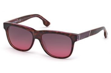 Image of Diesel DL0085 Sunglasses - Coloured Havana Frame Color, Gradient Smoke Lens Color