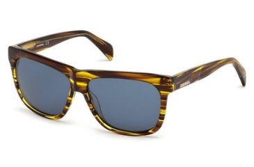 Image of Diesel DL0100 Sunglasses - Yellow Frame Color, Blue Lens Color