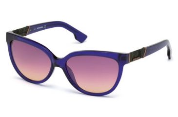 Image of Diesel DL0102 Sunglasses - Shiny Violet Frame Color, Gradient / Mirror Violet Lens Color