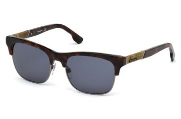 Image of Diesel DL0118 Sunglasses - Dark Havana Frame Color, Blue Lens Color