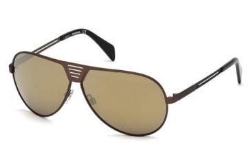Image of Diesel DL0134 Sunglasses - Shiny Dark Bronze Frame Color, Roviex Mirror Lens Color