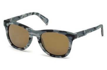 Image of Diesel DL0135 Sunglasses - Grey Frame Color, Brown Mirror Lens Color