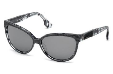 Image of Diesel DL0139 Sunglasses - Coloured Havana Frame Color, Smoke Mirror Lens Color