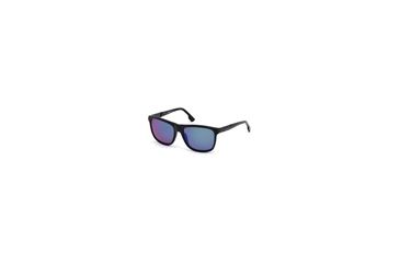 Image of Diesel DL0187 Sunglasses - Matte Black Frame Color, Blue Mirror Lens Color