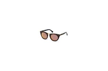 Image of Diesel DL0211 Sunglasses - Dark Havana Frame Color, Blue Mirror Lens Color