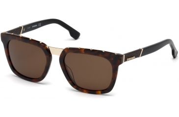 Image of Diesel DL0212 Sunglasses - Dark Havana Frame Color