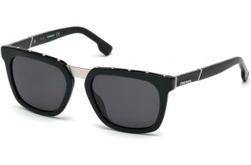 Image of Diesel DL0212 Sunglasses - Shiny Black Frame Color