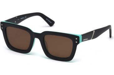 Image of Diesel DL0231 Eyewear - Unisex - Sunglasses - Black Frame Color, Roviex Lens Color