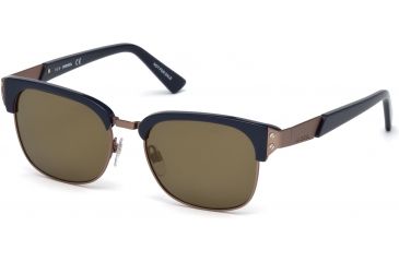 Image of Diesel DL0235 Eyewear - Unisex - Sunglasses - Blue Frame Color, Roviex Mirror Lens Color