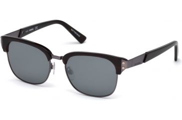 Image of Diesel DL0235 Eyewear - Unisex - Sunglasses - Dark Havana Frame Color, Smoke Mirror Lens Color