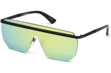 Image of Diesel DL0259 Sunglasses - Green Mirror Lens Color