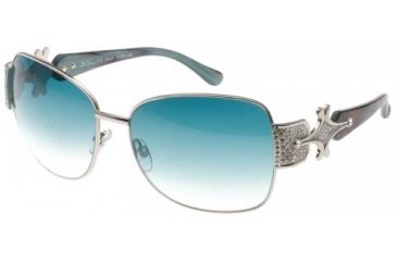 Image of Diva 4178 Womens Sunglasses, Silver-Green Horn, 60-16-125 4178-03T