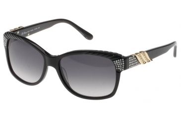 Image of Diva 4185 Sunglasses, Female, Black-Gold/Grey Gradient Lenses, 56-16-145 4185-97A