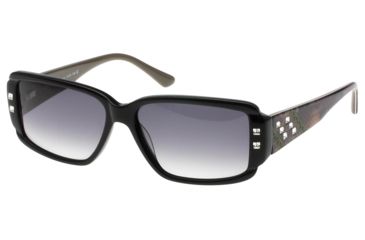 Image of Diva 4195 Single Vision Prescription Sunglasses, Black/Grey/Brown Snake Frame, DI4195455SV
