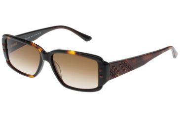 Image of Diva 4195 Single Vision Prescription Sunglasses, Tortoise/Antique/Brown Frame, DI4195459SV