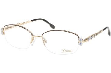 Image of Diva 5285 Eyewear - Anthracite-Blue; Sapphire/Crystal Stones (841)