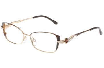 Image of Diva 5433 Progressive Prescription Eyeglasses, Brown/Leopard/Gold Frame, DI5433854EPR