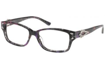 Image of Diva 5439 Eyeglass Frames, Female, Aqua-Violet Marble-Silver Frame, 53-15-142 5439-H45