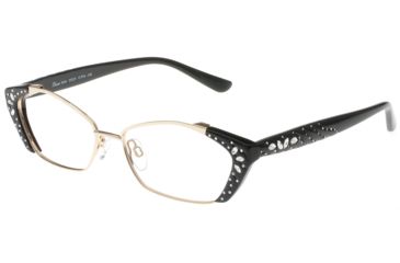 Image of Diva 5454 Single Vision Prescription Eyeglasses, Black/Gold Frame, DI545497ASV