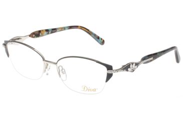 Image of Diva 5471 Bifocal Prescription Eyeglasses, Blue/Mottled Silver Frame, DI54712CLBI