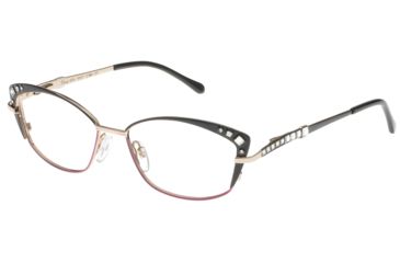 Image of Diva 5476 Progressive Prescription Eyeglasses, Black/Grape/Gold Frame, DI5476880PR