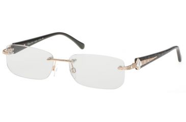 Image of Diva Womens 5347  Eyeglasses - Gold-Black Striated Frame w/ Clear Lenses, Size 54-17-130 5347-276E