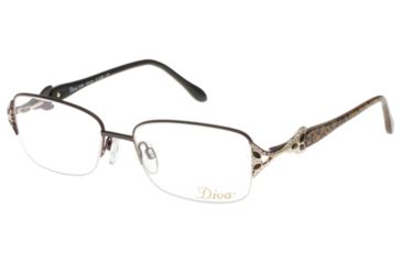 Image of USED Diva Womens 5349 Eyeglasses - Anthracite-Brown Leopard Frame w/ Clear Lenses, Size 52-18-129 5349-228, EDEMO1