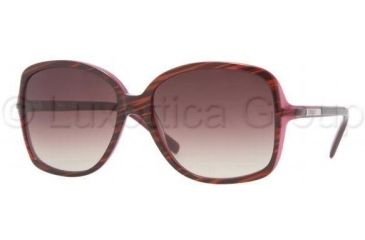 Image of DKNY DY 4058 Sunglasses Styles - Striped Brown/Violet Frame / Brown Gradient Lenses, 342413-5616