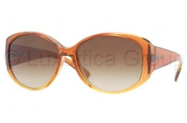 Image of DKNY DY 4063 Sunglasses Styles Brown Gradient Yellow Frame / Brown Gradient Lenses, 343513-5915, DKNY DY 4063 Sunglasses Styles Brown Gradient Yellow Frame / Brown Gradient Lenses