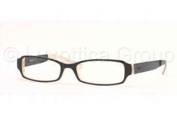 Image of DKNY DY4531 SV Prescription Eyeglasses Black/Light Horn Frame / 50 mm Prescription Lenses, 3191-5016, Select Frame Color / Lens Diameter Black/Light Horn Frame / 50 mm Prescription Lenses