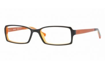 Image of DKNY DY 4596 Eyeglasses Styles Black/Transparent Orange Frame w/Non-Rx 51 mm Diameter Lenses, 3444-5116