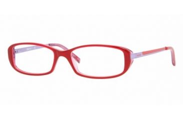 Image of DKNY DY4598 Progressive Eyeglasses - Top Red Pink/Lilac Demo Lens Frame / 50 mm Prescription Lenses, 3460-5016