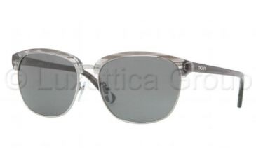 Image of DKNY DY4091 Sunglasses 344987-5716 - Striped Gray Frame, Gray Lenses