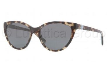 Image of DKNY DY4095 Sunglasses 355487-5417 - Green Havana Frame, Gray Lenses