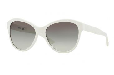 Image of DKNY DY4123 Sunglasses 366411-57 - White Frame, Grey Gradient Lenses