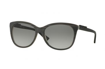 Image of DKNY DY4126 Sunglasses 366811-57 - Grey Rule/grey Transp Frame, Grey Gradient Lenses