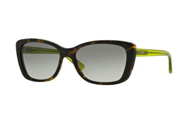 Image of DKNY DY4130 Sunglasses 367311-57 - Green Tortoise Frame, Grey Gradient Lenses