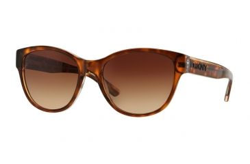 Image of DKNY DY4133 Sunglasses 368713-55 - Dark Tortoise Crystal Frame, Dark Brown Gradient Lenses
