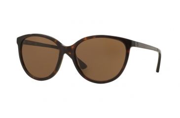 Image of DKNY DY4138 Sunglasses 369573-57 - Dark Tortoise/satin Gunmetal Frame, Brown Solid Lenses