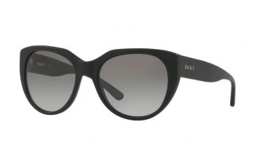 Image of DKNY DY4149 Sunglasses 371111-55 - Matte Black Frame, Grey Gradient Lenses