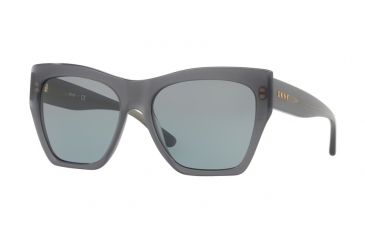 Image of DKNY DY4156 Sunglasses 3753/1-58 - Dark Grey Frame, Blue Grey Solid Lenses
