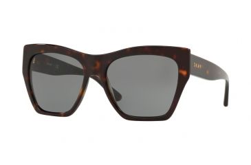 Image of DKNY DY4156 Sunglasses 376487-58 - Dark Tortoise Frame, Grey Solid Lenses