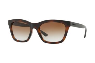 Image of DKNY DY4158 Sunglasses 377413-55 - Matte Dark Tortoise Frame, Brown Gradient Lenses