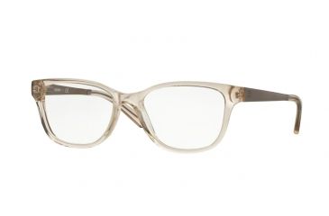 Image of DKNY DY4672 Single Vision Prescription Eyeglasses 3697-51 - Beige Crystal/satin Tobacco Frame