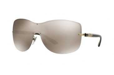 Image of DKNY DY5081 Sunglasses 11895A-38 - Pale Gold Frame, Light Brown Mirror Gold Lenses