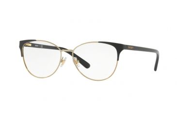 Image of DKNY DY5654 Single Vision Prescription Eyeglasses 1239-52 - Black Light Gold Frame