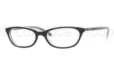 Image of DKNY Eyeglasses DY4558 with No-Line Progressive Rx Prescription Lenses 3131-5116 - Black Top On Trasparen 