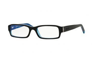 Image of DKNY Eyeglass Frames DY4585B 3387-50 - Black-white-blue Trans. Frame